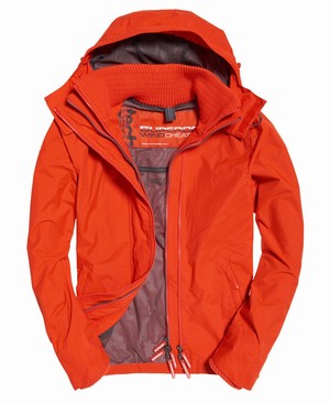 Superdry Technical Hooded Pop Cipzár SD-Windcheater Férfi Kabát Narancssárga/Sötét Szürke | WIPXF9712